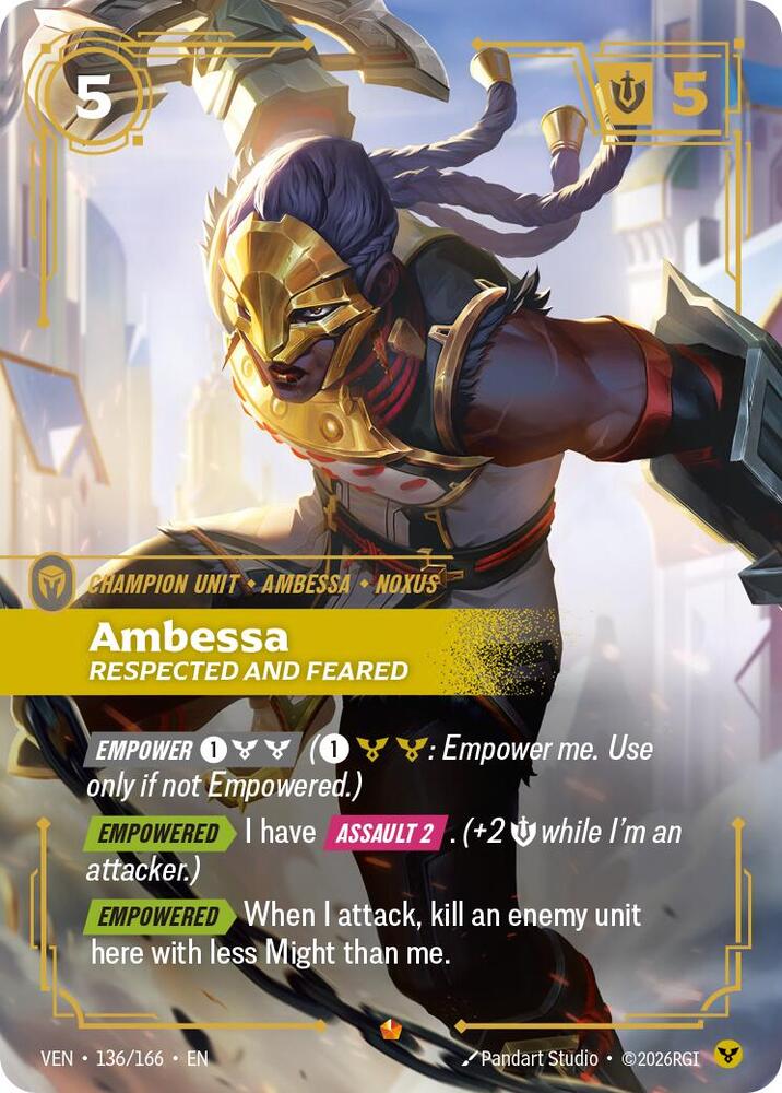 Ambessa - Respected and Feared 136/166 (Vendetta)  - Foil