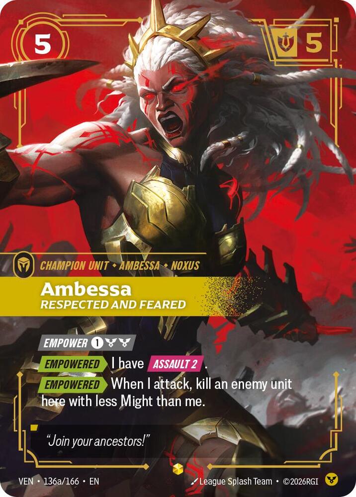 Ambessa - Respected and Feared 136a/166 (Vendetta)  - Foil