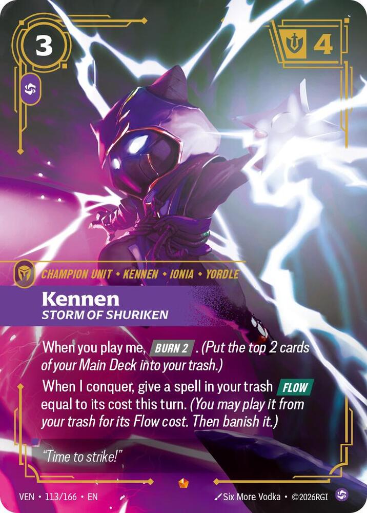 Kennen - Storm of Shuriken 113/166 (Vendetta)  - Foil