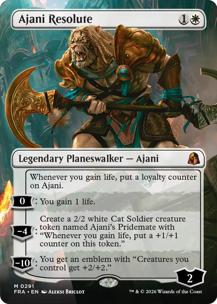 Ajani Resolute 291 (Reality Fracture)  - Borderless