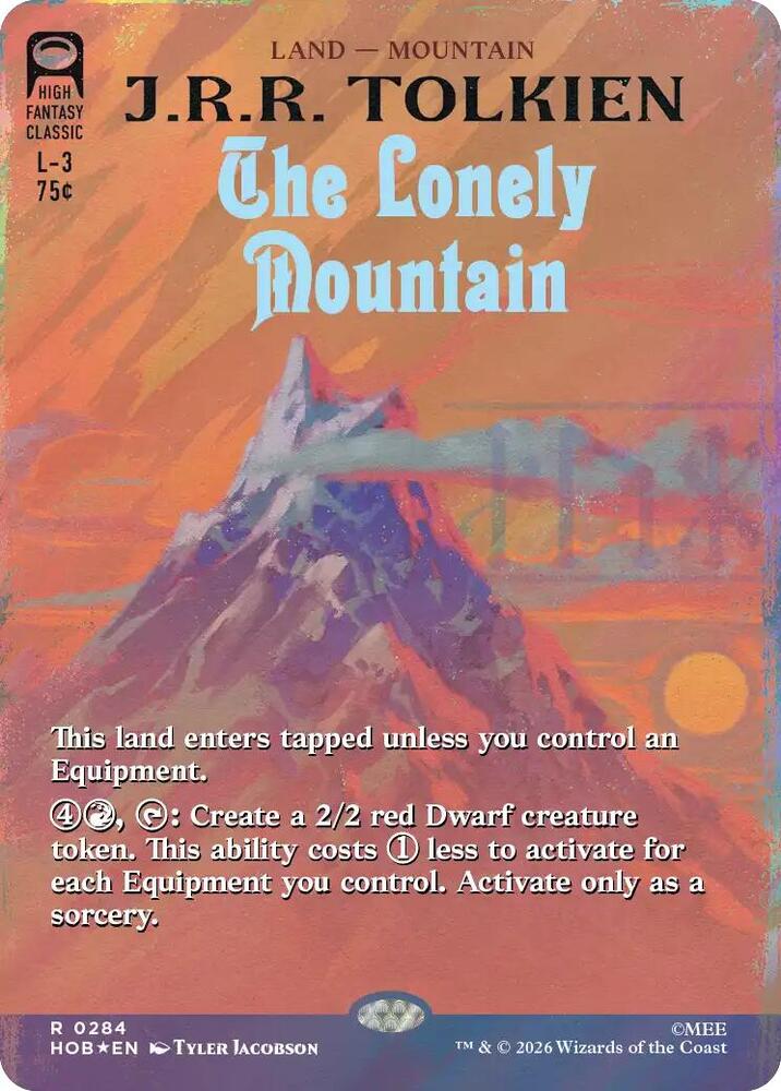 The Lonely Mountain 284 (The Hobbit)  - Borderless Surge Foil