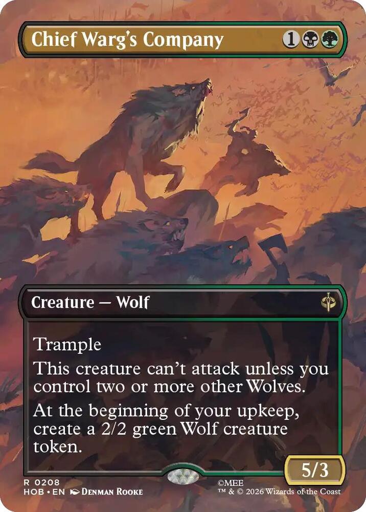 Chief Warg's Company 208 (The Hobbit)  - Borderless Foil