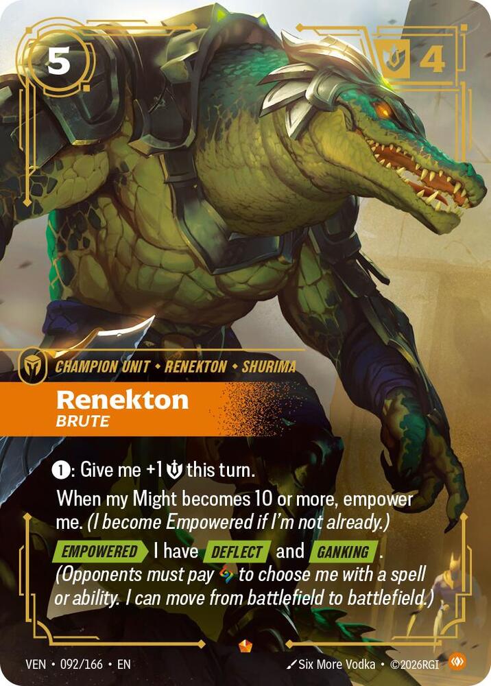 Renekton - Brute 092/166 (Vendetta)  - Foil