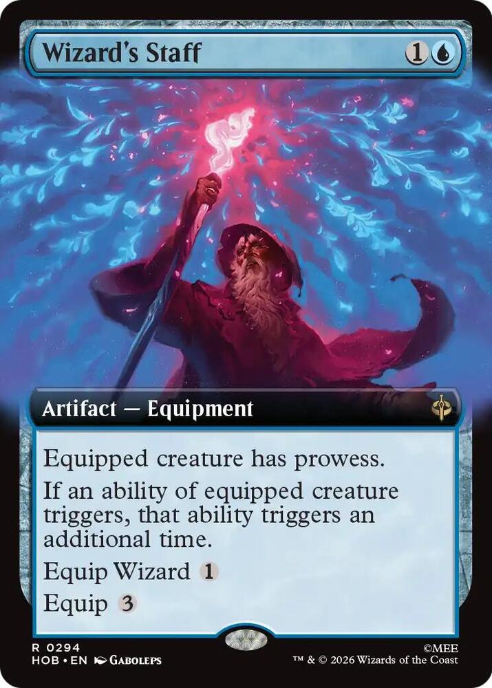 Wizard's Staff 294 (The Hobbit)  - Extended Art Foil