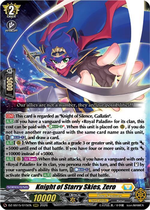 Knight of Starry Skies Zero DZ-SS15/015EN (DZ-SS15: The Legendary Vanguards) 