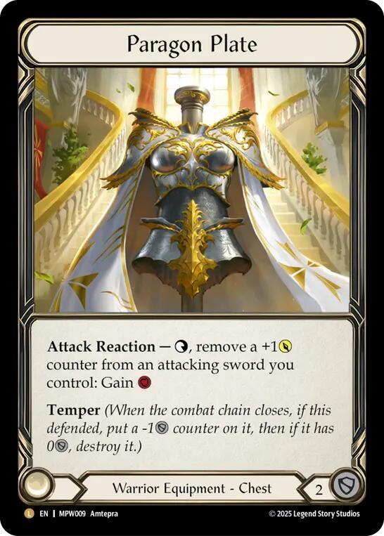 Paragon Plate MPW009 (Mastery Pack Warrior)  - Cold Foil