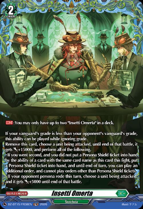 Insetti Omerta FR DZ-BT15/FR38EN (DZ-BT15: Strike of Illusionary Shadows) 