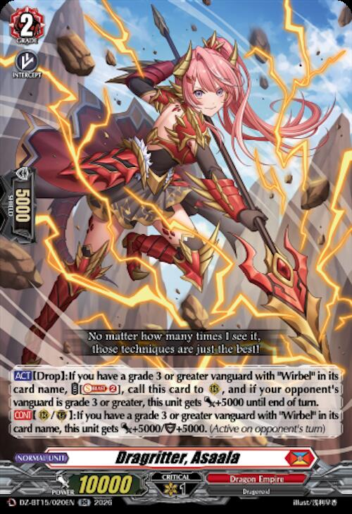 Dragritter Asaala DZ-BT15/020EN (DZ-BT15: Strike of Illusionary Shadows) 
