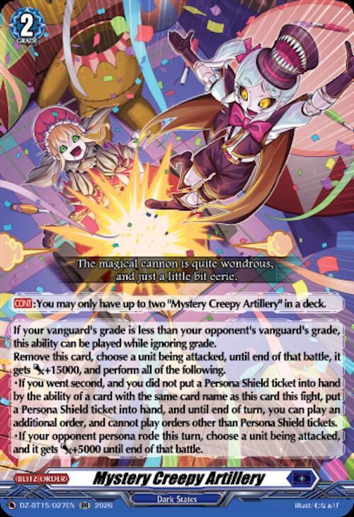 Mystery Creepy Artillery DZ-BT15/027EN (DZ-BT15: Strike of Illusionary Shadows) 