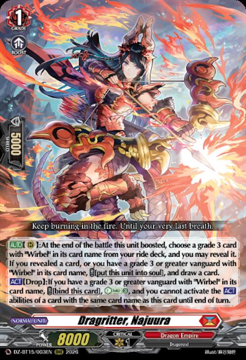 Dragritter Najuura DZ-BT15/003EN (DZ-BT15: Strike of Illusionary Shadows) 