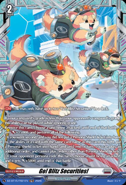 Go Blitz Securities FR DZ-BT15/FR21EN (DZ-BT15: Strike of Illusionary Shadows) 