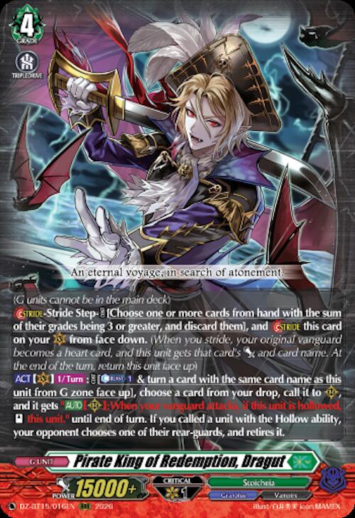 Pirate King of Redemption Dragut DZ-BT15/016EN (DZ-BT15: Strike of Illusionary Shadows) 