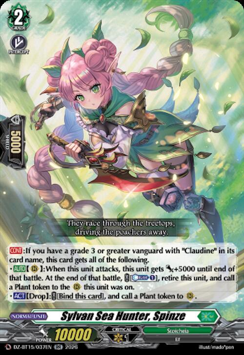 Sylvan Sea Hunter Spinze DZ-BT15/037EN (DZ-BT15: Strike of Illusionary Shadows) 