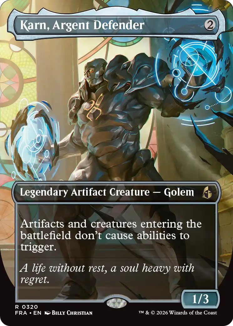 Karn, Argent Defender 320 (Reality Fracture)  - Borderless