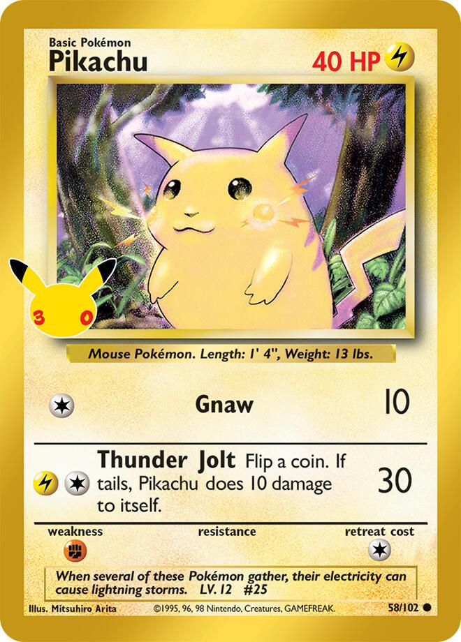 Pikachu 58/102 (ME: 30th Celebration Classic Collection)  - Holofoil
