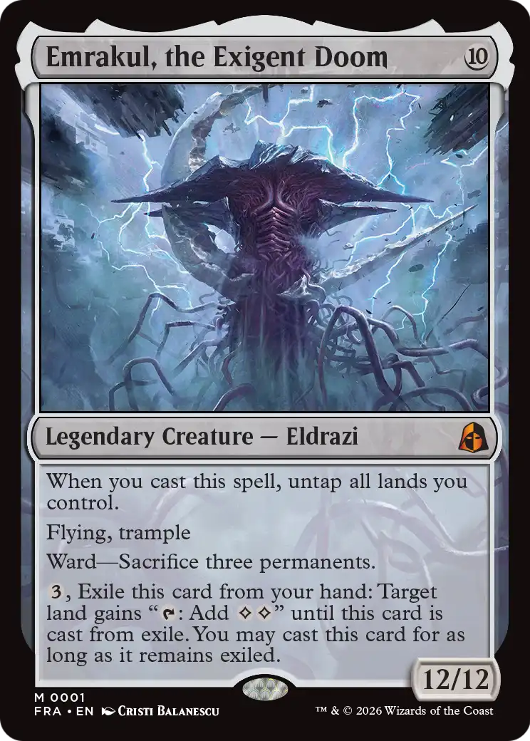 Emrakul, the Exigent Doom 1 (Reality Fracture)  - Foil