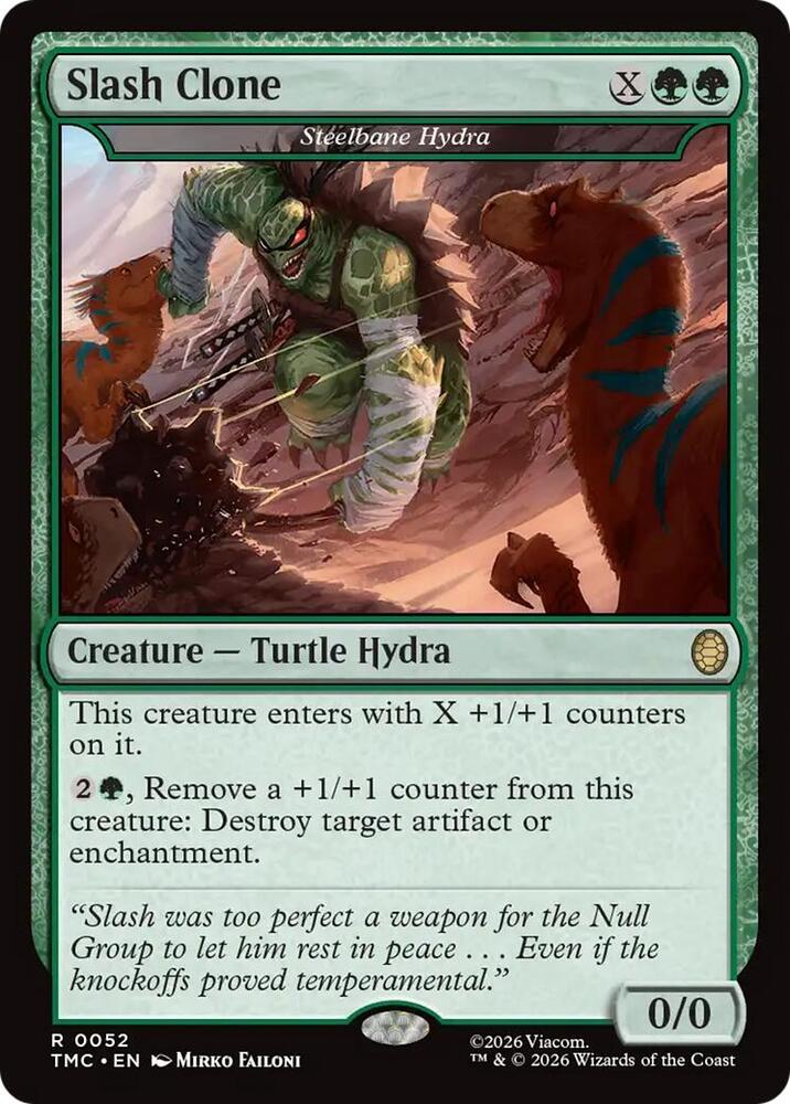 Slash Clone - Steelbane Hydra 52 (Commander: Teenage Mutant Ninja Turtles)  - Surge Foil