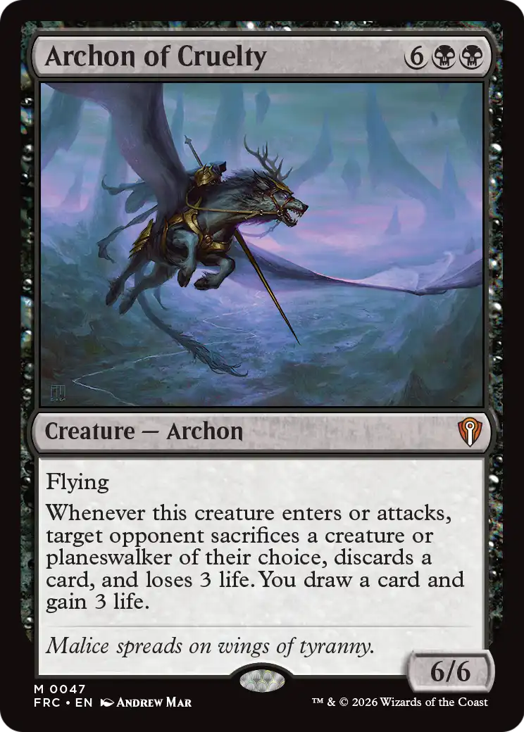 Archon of Cruelty [dupe] 47 (Commander: Reality Fracture) 