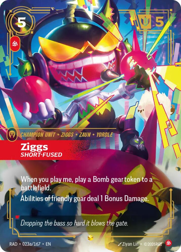 Ziggs - Short Fused 023a/167 (Radiance)  - Foil