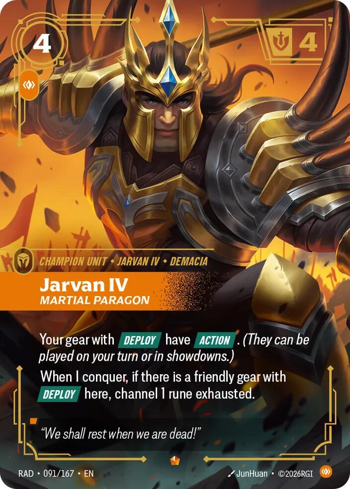 Jarvan IV - Martial Paragon 091/167 (Radiance)  - Foil