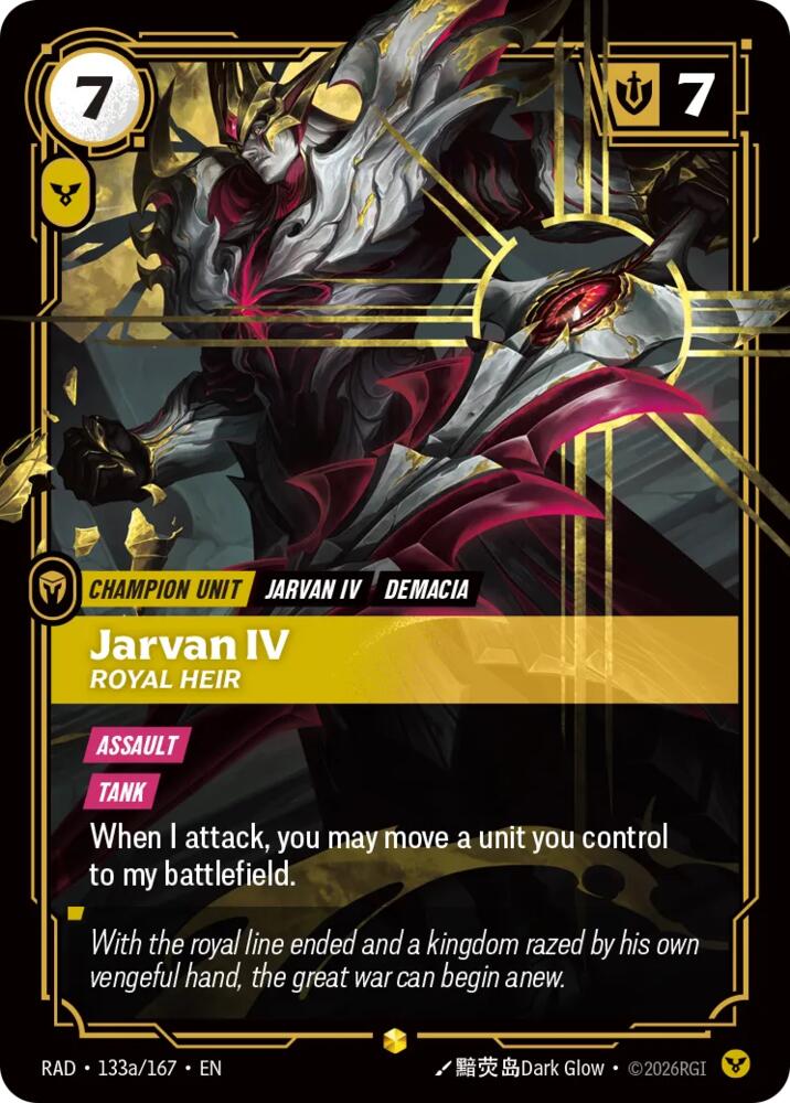 Jarvan IV - Royal Heir 133a/167 (Radiance)  - Foil