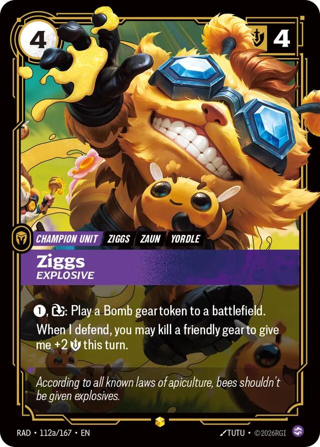 Ziggs - Explosive 112a/167 (Radiance)  - Foil