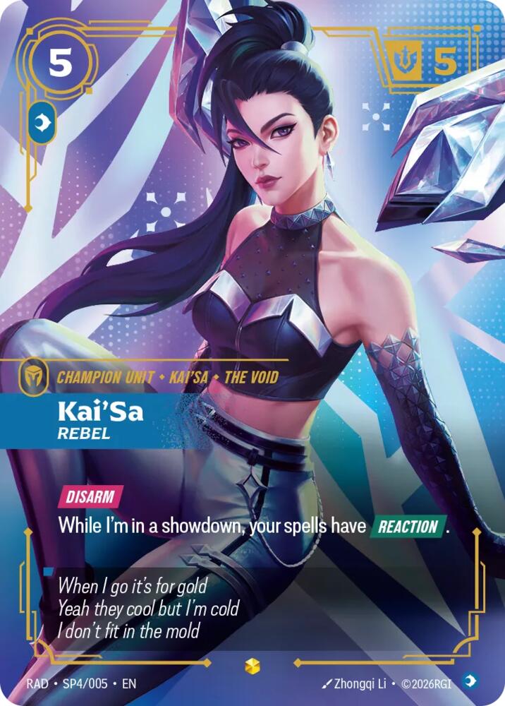 Kai'Sa - Rebel (K/DA) SP4/005 (Radiance)  - Foil