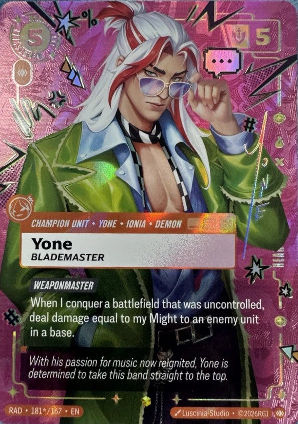 Yone - Blademaster (Heartsteel) 181*/167 (Radiance)  - Signature Foil