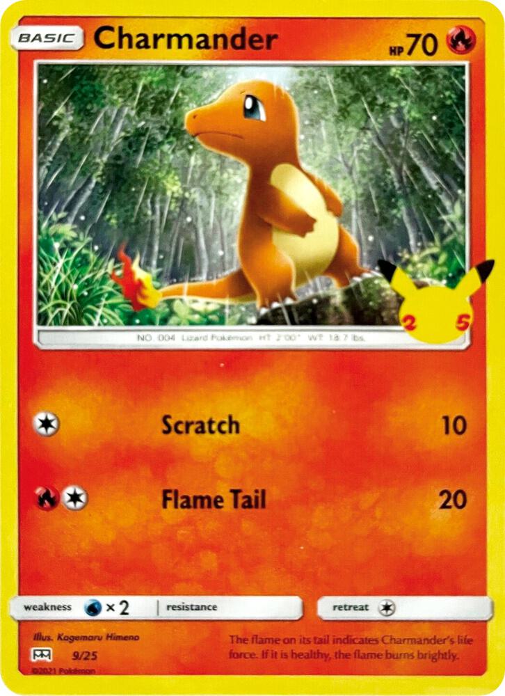 Charmander 009/025 (McDonald's 25th Anniversary Promos)  - Holofoil