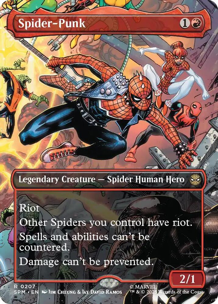 Spider Punk 0207 Borderless 207/198 (Marvel's Spider-Man)  - Borderless
