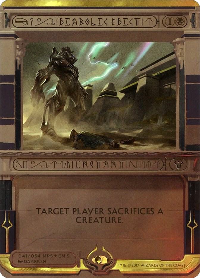 Diabolic Edict 41/54 (Masterpiece Series: Amonkhet Invocations)  - Foil