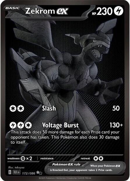Zekrom ex 172/086 (SV: Black Bolt)  - Holofoil