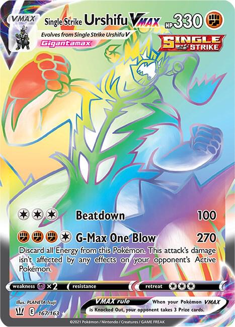 Single Strike Urshifu VMAX Secret (SWSH05: Battle Styles)  - Holofoil