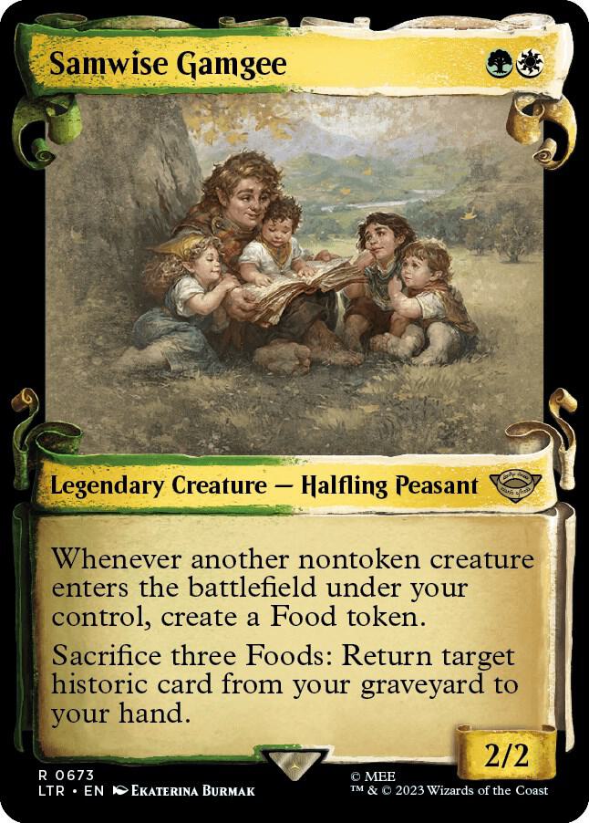 Samwise Gamgee 673/281 (Universes Beyond: The Lord of the Rings: Tales of Middle-earth)  - Showcase Scroll Foil