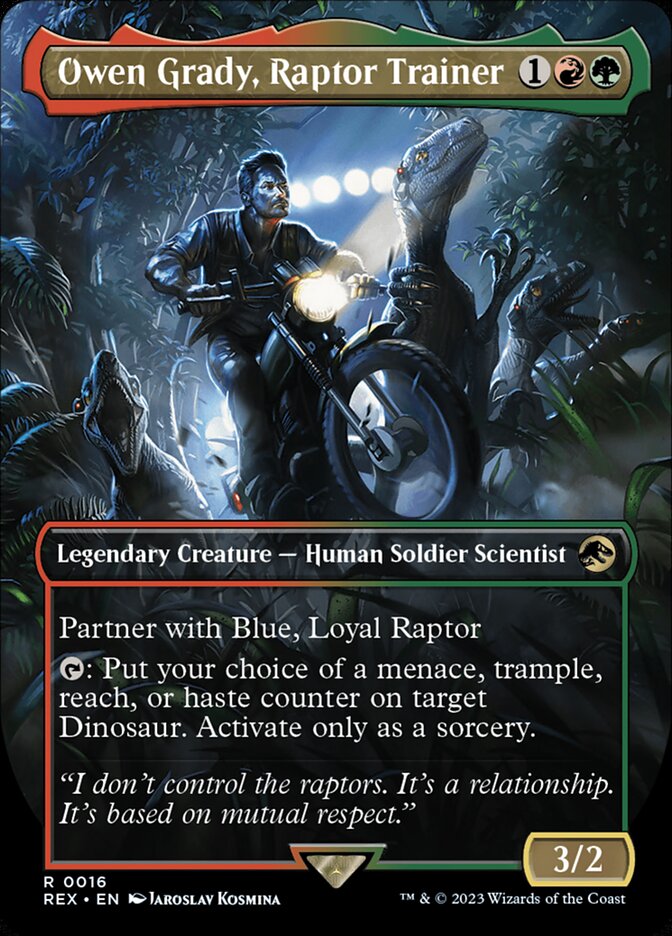 Owen Grady, Raptor Trainer 16 (Universes Beyond: Jurassic World Collection)  - Borderless