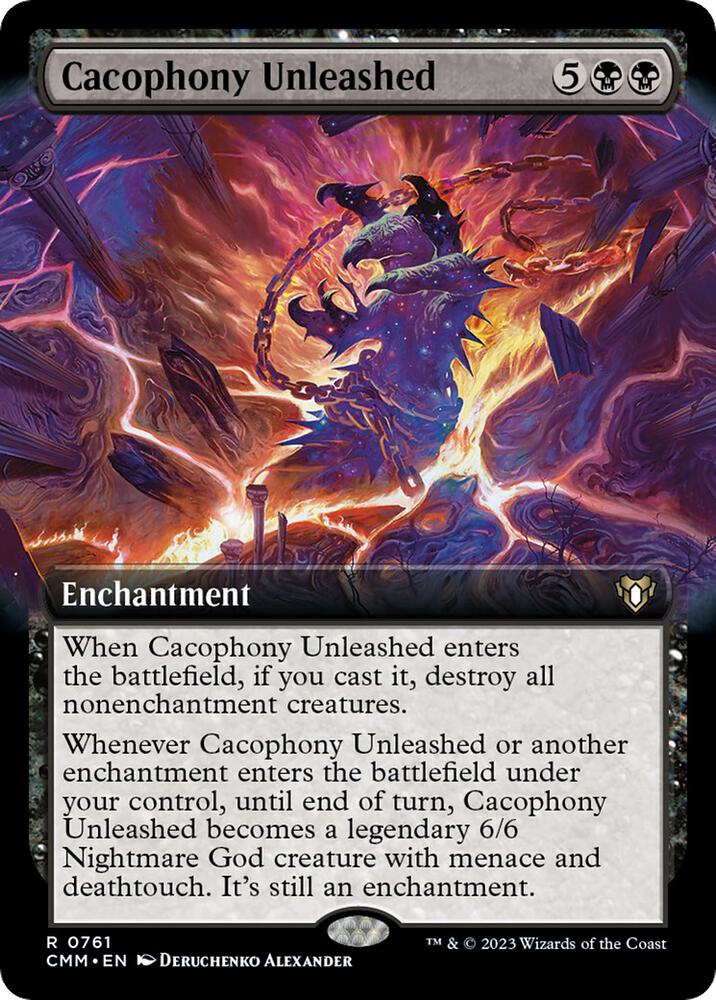 Cacophony Unleashed 761/451 (Commander Masters)  - Extended Art Foil
