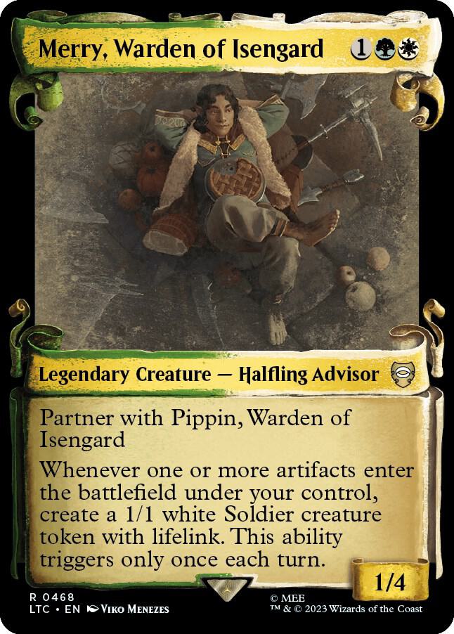 Merry Warden of Isengard Showcase Scrolls 468 (Commander: The Lord of the Rings: Tales of Middle-earth)  - Showcase Scroll Foil