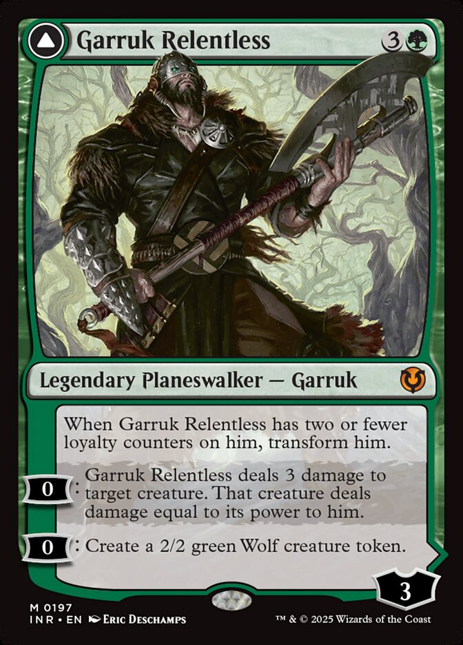 Garruk Relentless // Garruk, the Veil-Cursed 197 (Innistrad Remastered)  - Foil