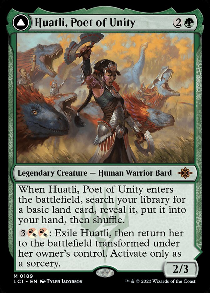Huatli, Poet of Unity // Roar of the Fifth People (The Lost Caverns of Ixalan) 
