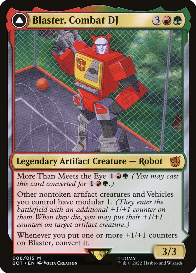 Blaster, Combat DJ // Blaster, Morale Booster (Universes Beyond: Transformers) 