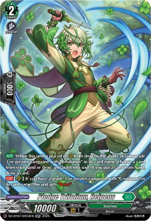 Pledge Trifolium Reipens SR (DZ-BT07: Moon Fangs & Cerulean Blaze) 