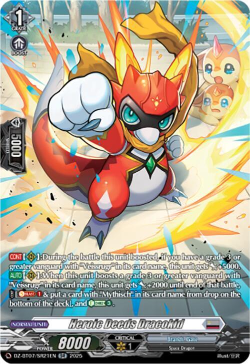 Heroic Deeds Dracokid SR (DZ-BT07: Moon Fangs & Cerulean Blaze) 