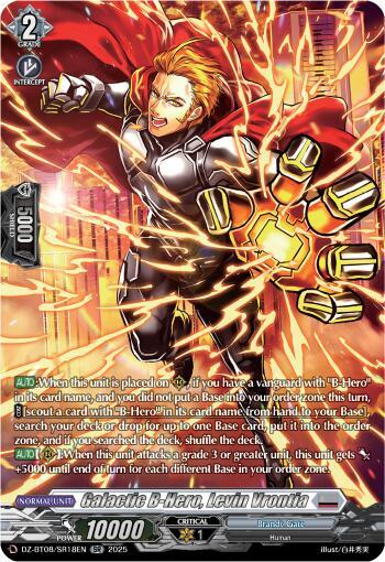 Galactic B Hero Levin Vrontia SR (DZ-BT08: Knights 0f Rebirth) 