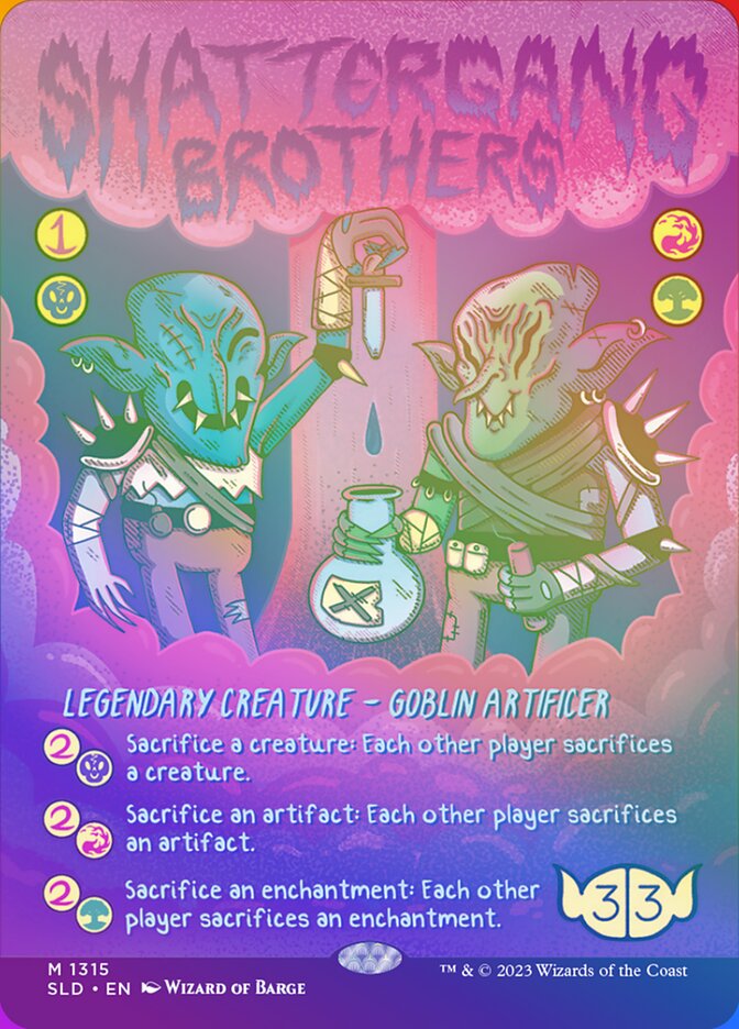 Shattergang Brothers 1315★/1 (Secret Lair Drop Series)  - Borderless Rainbow Foil