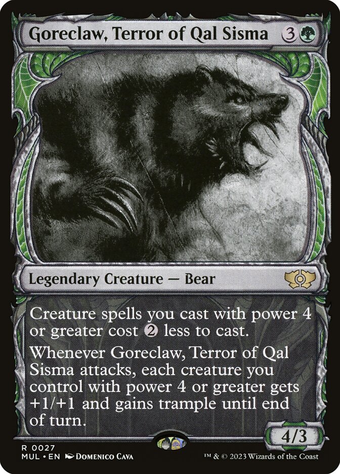Goreclaw, Terror of Qal Sisma 27 (March of the Machine: Multiverse Legends)  - Showcase Foil