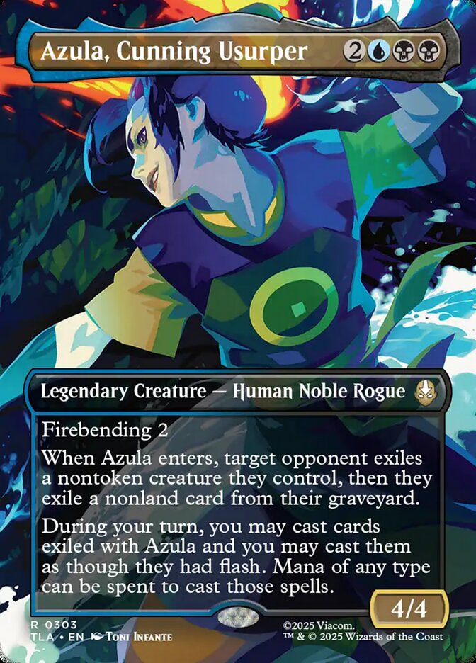 Azula, Cunning Usurper 303/286 (Avatar: The Last Airbender)  - Borderless