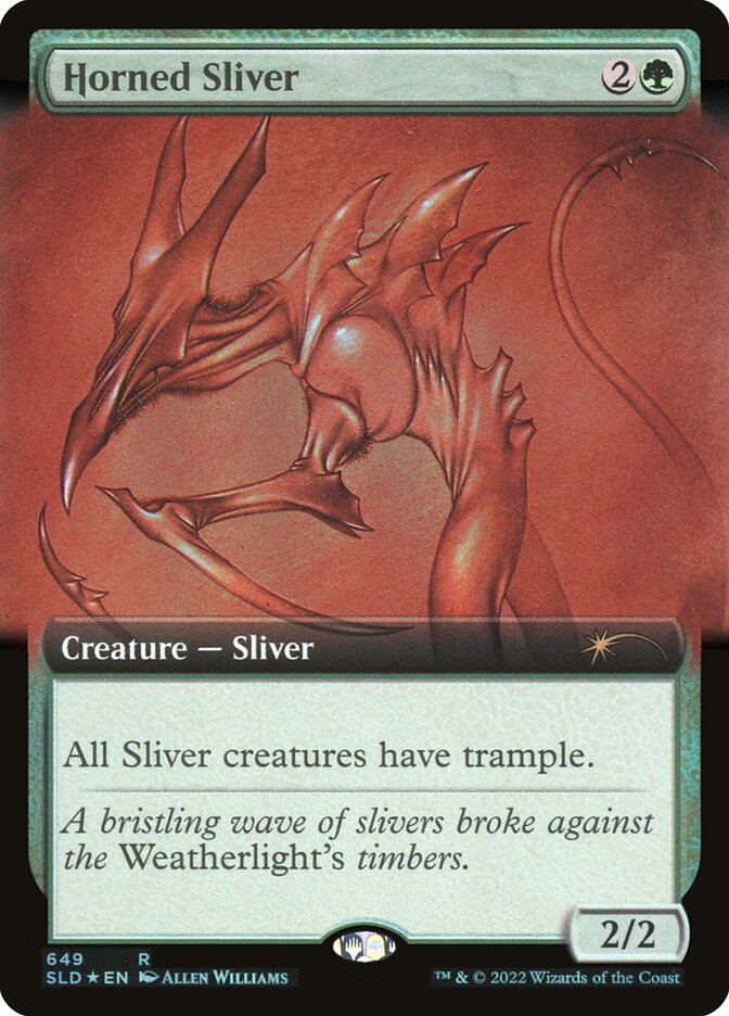 Horned Sliver 649/1 (Secret Lair Drop Series)  - Extended Art Foil