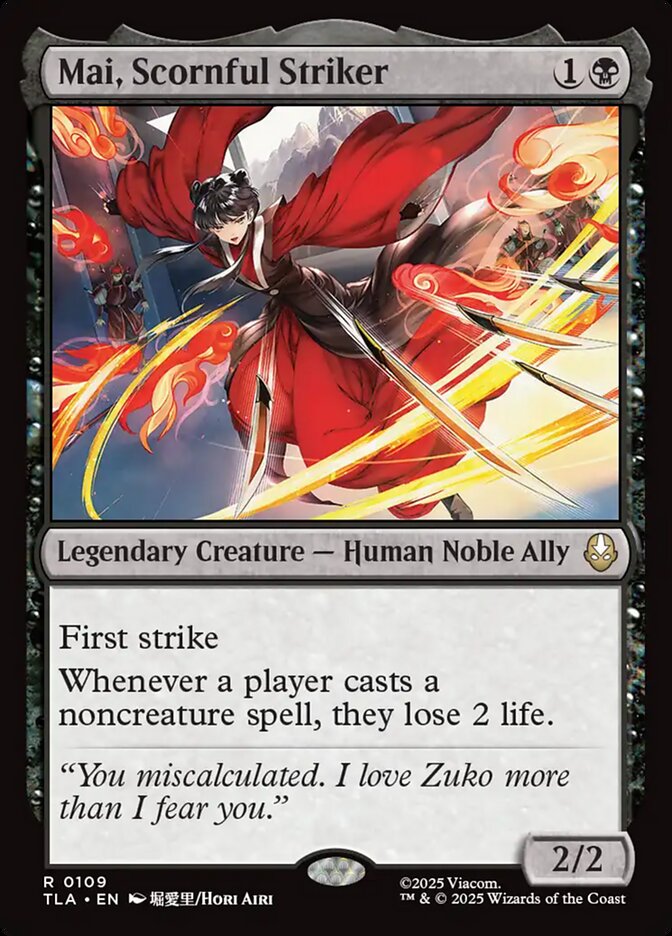 Mai, Scornful Striker 109 (Avatar: The Last Airbender)  - Foil