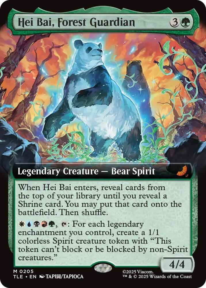 Hei Bai, Forest Guardian 205/317 (Avatar: The Last Airbender: Eternal-Legal)  - Extended Art Foil