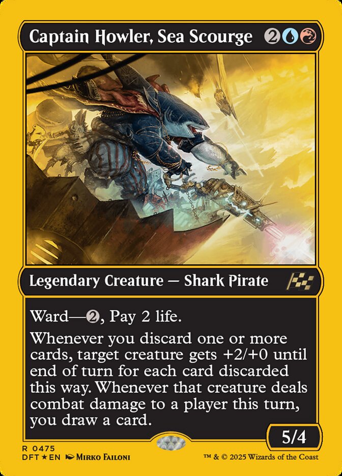 Captain Howler, Sea Scourge 475/291 (Aetherdrift)  - First-Place Foil